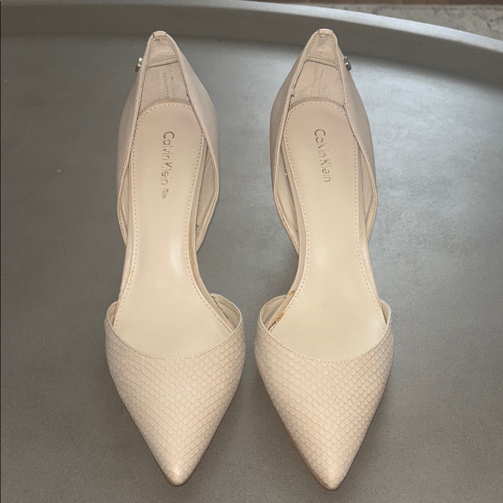 Calvin Klein Women's Cream Heels
